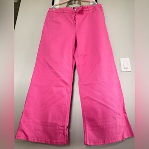 Hot Pink Wide Leg Jeans